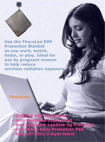 EMF Protect Pad,Laptop Tablet Protection Faraday Pouch Anti Radiation Case Blanket 5G RF GPS RFID Copper Shield Security Pouch Router Cover 10.6inch (Silver) in Saudi Arabia
