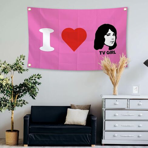 Generic TV G-irl Singer Tapestry 3x5 Ft Music Album Cover Poster Tapestry College Dorm Wall Indoor Outdoor Room Decor With 4 Brass Grommets, pink in Saudi Arabia