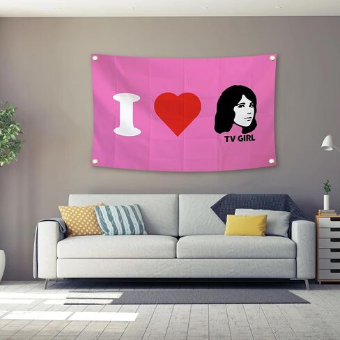 Generic TV G-irl Singer Tapestry 3x5 Ft Music Album Cover Poster Tapestry College Dorm Wall Indoor Outdoor Room Decor With 4 Brass Grommets, pink in Saudi Arabia