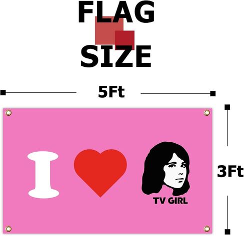 Generic TV G-irl Singer Tapestry 3x5 Ft Music Album Cover Poster Tapestry College Dorm Wall Indoor Outdoor Room Decor With 4 Brass Grommets, pink in Saudi Arabia