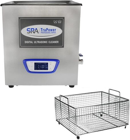 SRA TruPower UC-20D-PRO Professional Ultrasonic Cleaner, 2 Liter Capacity with LCD Display, Sweep/Degas, Adjustable Power, Sleep Function, 2 Baskets, Wire Ring Rack and Wire Beaker Holder in Saudi Arabia