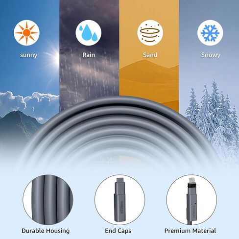 STARGEAR 150FT Starlink Cable for Starlink Actuated Gen 2, Standard Starlink Rectangular Satellite V2 Replacement Cable Waterproof with End Caps (46M) in Saudi Arabia
