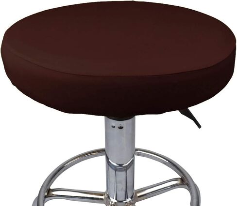 WOMACO 2 Pack Round Stool Covers 180GSM Stretch Bar Stools Cushion Cover Round Barstool Seat Slipcovers for 11 12 13 14 15 inch Round Stool (Coffee, 11-15 inches) in Saudi Arabia