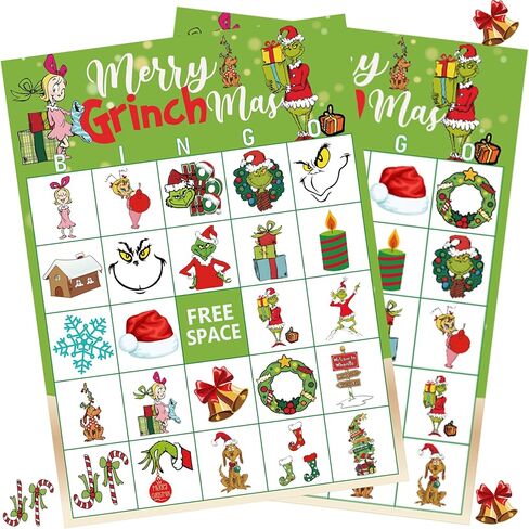 Christmas Bingo Game for Large Group Christmas Party Games for Kids 24 Players Christmas Activities Christmas Bingo Cards for School Classroom Family Activities Christmas Party Supplies in Saudi Arabia