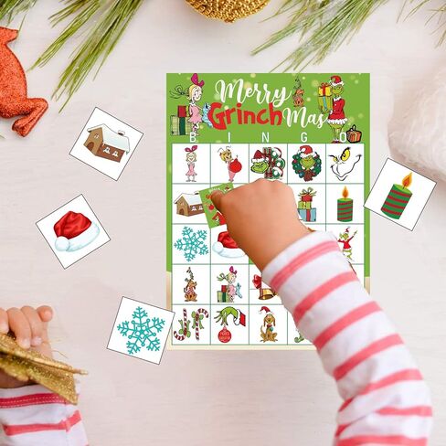 Christmas Bingo Game for Large Group Christmas Party Games for Kids 24 Players Christmas Activities Christmas Bingo Cards for School Classroom Family Activities Christmas Party Supplies in Saudi Arabia
