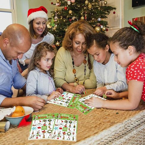 Christmas Bingo Game for Large Group Christmas Party Games for Kids 24 Players Christmas Activities Christmas Bingo Cards for School Classroom Family Activities Christmas Party Supplies in Saudi Arabia