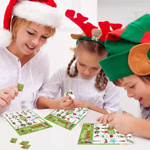 Christmas Bingo Game for Large Group Christmas Party Games for Kids 24 Players Christmas Activities Christmas Bingo Cards for School Classroom Family Activities Christmas Party Supplies in Saudi Arabia