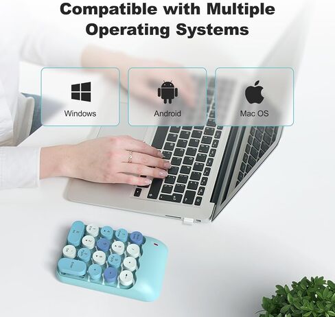 لوحات أرقام لاسلكية MOFII - لوحة مفاتيح رقمية خضراء 18 مفتاحًا USB 2.4G غطاء مفاتيح دائري ملحقات ملونة، لوحة مفاتيح رقمية محمولة للمحاسبة المالية 10 مفاتيح لأجهزة الكمبيوتر المحمول/الكمبيوتر المحمول/الكمبيوتر المحمول/Surface Pro in Kuwait