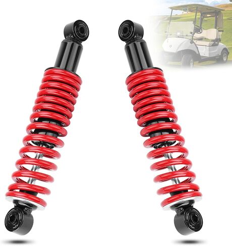 Rear Golf Cart Shock Absorbers Heavy Duty with Springs Compatible with 1995-up Yamaha Gas and Electric G14 G16 G19 G20 G22 G29 Models Replace# JN4-F2210-00, JN3-F2210-00 (RED) in Saudi Arabia