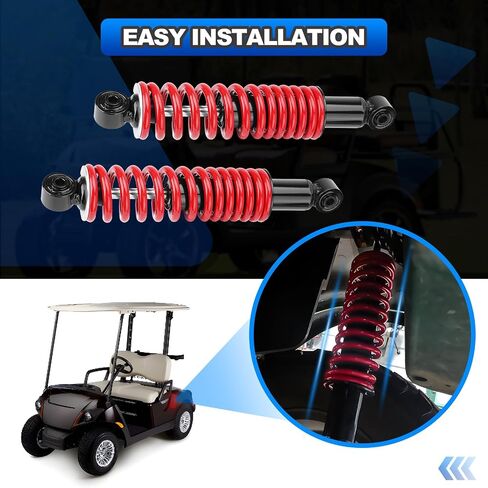 Rear Golf Cart Shock Absorbers Heavy Duty with Springs Compatible with 1995-up Yamaha Gas and Electric G14 G16 G19 G20 G22 G29 Models Replace# JN4-F2210-00, JN3-F2210-00 (RED) in Saudi Arabia