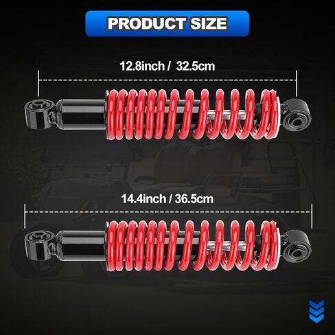Rear Golf Cart Shock Absorbers Heavy Duty with Springs Compatible with 1995-up Yamaha Gas and Electric G14 G16 G19 G20 G22 G29 Models Replace# JN4-F2210-00, JN3-F2210-00 (RED) in Saudi Arabia