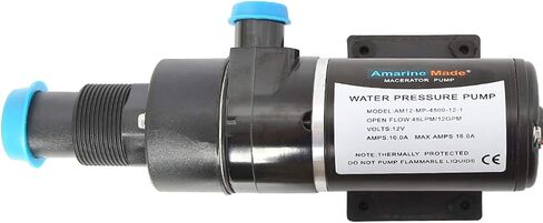 Amarine Made 12V 45 LPM RV Mount Macerator مضخة مياه الصرف الصحي للقارب RV Marine مضخة Macerator، تحضير ذاتي، تشغيل الحماية الجافة، إخلاء النفايات in Saudi Arabia