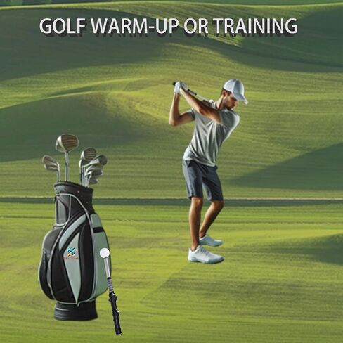 Retractable Golf Swing Trainer - Right-Handed Grip & Swing Aid for Warm-Up, Indoor Practice, Strength & Tempo Training - Ideal Golf Accessories for Chipping and Hitting in Saudi Arabia