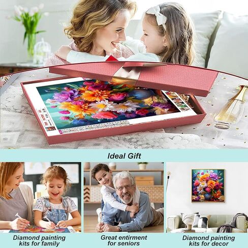 FHBUBPUP Diamond Painting Kits for Adults, Succulent Plants Diamond Art Kits, Full Drill Round Gem Art, DIY Paint with Diamond Beads Crafts for Home Wall Decoration Gifts 12x12 inch in Saudi Arabia