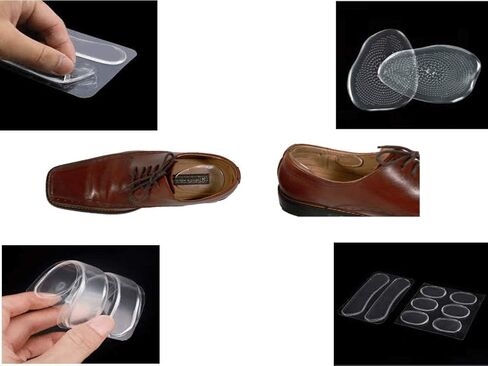 Valentino Garemi Shoe Comfort Kit – Slim Gel Silicone Heel Grips Invisible Support Pad Pressure Side Liners and Rub Relief Dots – Eliminate Walking Discomfort Prevent Feet Blisters Skin Rush in Kuwait