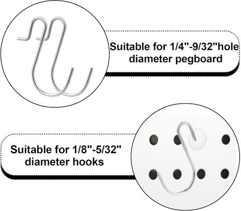 120 قطعة من أقفال Pegboard وإكسسوارات منظم Pegboard ومشابك Pegboard وسدادات خطاف وإيقاف السنانير وفتحات دائرية وإكسسوارات التحكم في الحائط لتعليق أداة دبوس لوحة الوتد (أبيض) in Saudi Arabia