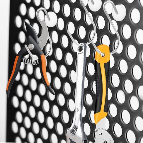 120 قطعة من أقفال Pegboard وإكسسوارات منظم Pegboard ومشابك Pegboard وسدادات خطاف وإيقاف السنانير وفتحات دائرية وإكسسوارات التحكم في الحائط لتعليق أداة دبوس لوحة الوتد (أبيض) in Saudi Arabia