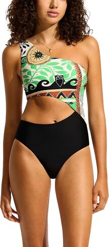 Seafolly Women's Shoulder Cut Out One Piece Swimsuit in Kuwait