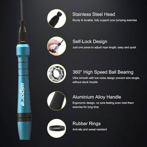 Jump Rope, Speed jump ropes for fitness for women,Skipping rope for fitness men, women's home exercise, workout, fitness gifts for adults in Saudi Arabia