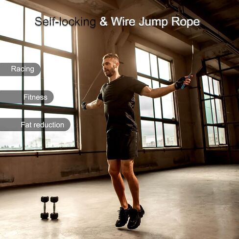 Jump Rope, Speed jump ropes for fitness for women,Skipping rope for fitness men, women's home exercise, workout, fitness gifts for adults in Saudi Arabia