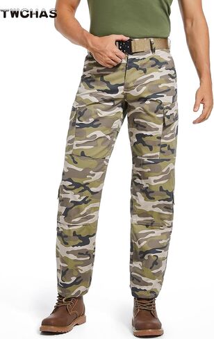 Men’s Tactical Pants, 8 Pockets, Double-Layered Knees, CVC Twill Combat Cargo Pants for Work Hiking Performance in Saudi Arabia