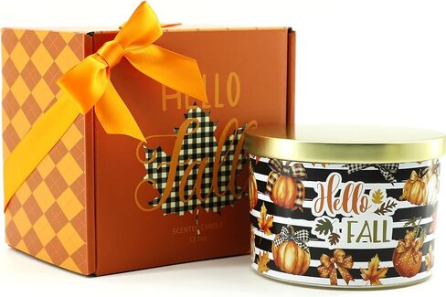 Fall Candles, Fall Decorations for Home - Fall Gifts for Women, Natural Soy Wax Pumpkin Spice Scented Candles(12.7oz) in Kuwait