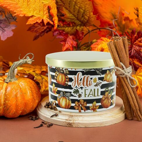 Fall Candles, Fall Decorations for Home - Fall Gifts for Women, Natural Soy Wax Pumpkin Spice Scented Candles(12.7oz) in Kuwait