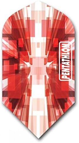 US Darts 3 Sets (9 Flights) Pentathlon RED Slim Dart Flights - 100 Micron - Ex-Tough #156 in Saudi Arabia