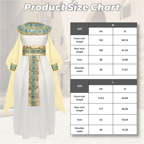 Girls Cleopatra Costume Kids Egyptian Costume Dress Cape Belt Collar Headpiece Wrist Cuffs Egyptian Outfit 4-12 Years in Kuwait