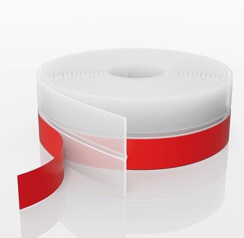 Weather Stripping Door Seal, 2 inch Silicone Door Weather Stripping Door Seal Strip, Side and Bottom Gaps Insulation Strip for Door Frame, Window(20ft) in Saudi Arabia