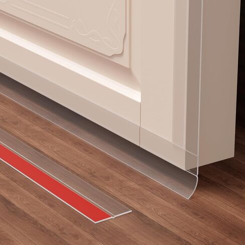 Weather Stripping Door Seal, 2 inch Silicone Door Weather Stripping Door Seal Strip, Side and Bottom Gaps Insulation Strip for Door Frame, Window(20ft) in Saudi Arabia