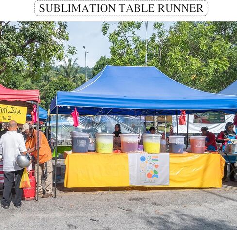 1 Pcs Sublimation Table Runner Heat Transfer 36 x 72 Inch Table Cover Waterproof White Table Runner Machine Washable Twill Blanks Table Banner for Birthday Wedding Party Banquet Restaurant in Kuwait