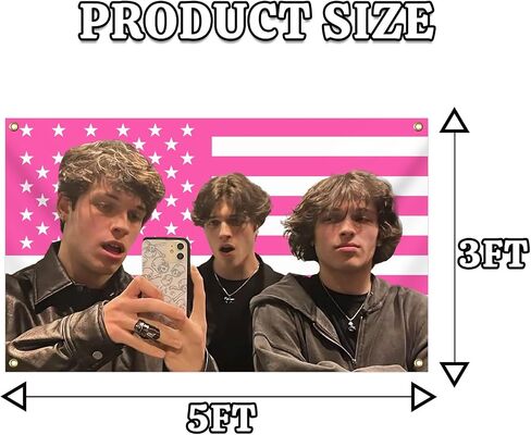 Generic Sturniolo Three Brothers Funny Triplets Taperstry Art Wall Hanging 36X60inch Dorm Bedroom Door Window Decor in Saudi Arabia