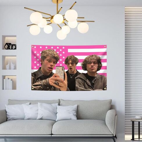 Generic Sturniolo Three Brothers Funny Triplets Taperstry Art Wall Hanging 36X60inch Dorm Bedroom Door Window Decor in Saudi Arabia