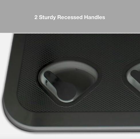 فتحة قارب بحرية، فتحة وغطاء لتخزين القارب مقاس 17-1/4 بوصة × 12-3/8 بوصة، غطاء فتحة الوصول البحري للقافلة RV، مادة ABS سطح غير قابل للانزلاق مقاوم للطقس سهل التركيب (أسود) in Kuwait