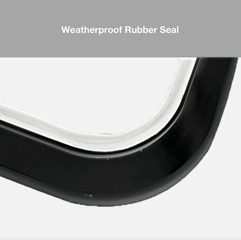 فتحة قارب بحرية، فتحة وغطاء لتخزين القارب مقاس 17-1/4 بوصة × 12-3/8 بوصة، غطاء فتحة الوصول البحري للقافلة RV، مادة ABS سطح غير قابل للانزلاق مقاوم للطقس سهل التركيب (أسود) in Kuwait