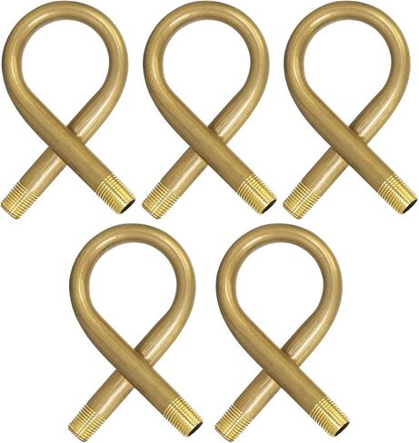 Midline Valve 1/4" Pigtail pipe, MIP Brass Angle Fittings for Gas Regulators and Hoses (5 Pack) in Kuwait