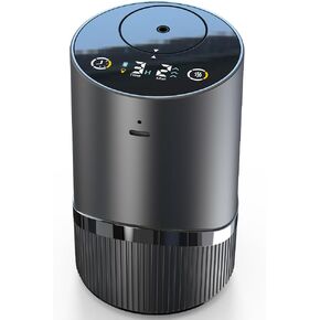 Waterless Essential Oil Diffuser - Aroma Diffuser with Indicator, Portable Smart Scent Air Machine 1/2/3 & Continuous Mist, Anti-TIPP, Timer Setting and Auto-Off Function (Black)
