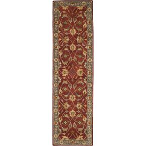 SAFAVIEH Heritage Collection 2'3" x 8' Red/Blue HG403A Handmade Traditional Oriental Premium Wool Runner Rug