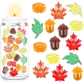 10100 PCS Acrylic Leaves Mini Pumpkins Acorns Maple Leaves Acrylic Fall Decorations, Thanksgiving Table Scatter Fall Vase Filler Gems for DIY Crafts Thanksgiving Autumn Home Decor