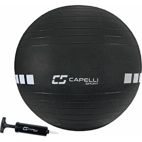 Capelli Sport Exercise Ball for Yoga, Balance Ball, Pilates, Anti Burst Slip Resistant, Quick Pump