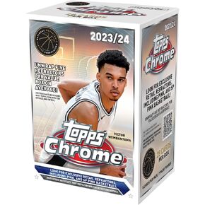 صندوق ناسف لبطاقات تداول كرة السلة من Topps Chrome 2023/24 (منكسرات وردية)