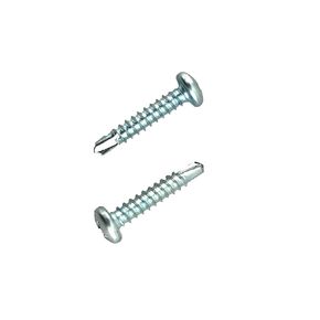 #6 x 3/4" Zinc Plated Case Hardened Steel Phillips Pan Head Self Drilling Sheet Metal Dura-Screws (1 LB, 366 PCS)
