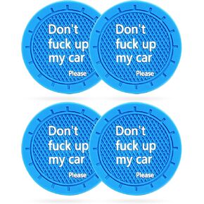 4 قطع قواعد أكواب من السيليكون الكريستالي للسيارة، قواعد أكواب السيارة اللامعة، حامل أكواب تلقائي مقاس 2.75 بوصة، مضادة للانزلاق، ديكور ملحقات السيارة الداخلية (أحمر) in Kuwait