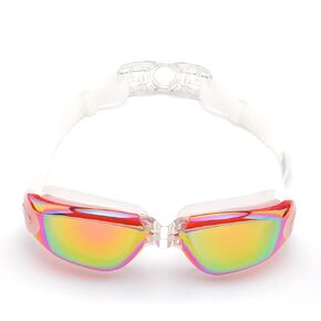 Swim Goggles,Adult Swimming Goggles Anti-UV No Leaking Waterproof Anti-Fog Water Pool Goggles for Adult Men Women Youth-Pink
