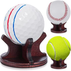 1 Pcs Small Golf Ball Display Rack Walnut Wooden Golf Ball Display Holder 2 x 1.15 Inches Wood Decorative Sport Ball Tennis Baseball Holder Golf Ball Stand Brackets Golf Ball Holder