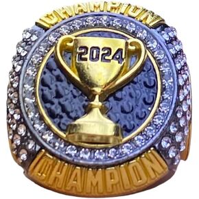 1 or 10 Pack 2024 Championship Trophy Ring Award Gift for Tournament or League Champion Winner for MVP or Goat