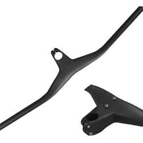 Integrated Handlebar MTB Bars,RXL SL 1-1/8" Carbon Riser Integrated Handlebar Carbon Mountain Bike Handlebar Integrated Stem Handlebar For Cycling UD matte 700 * 90mm Carbon Bike Handlebars