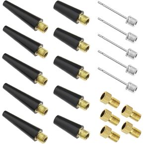 eMagTech 5 Sets(20PCS) Inflatable Pump Adapter Kit for Most Inflatable Pumps Balloons Basketball Bicycle Tires Inflatable Toys 7mm Thread