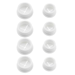 8PCS 20mm and 25mm White Soft Rubber Crossing Hole Cover Desktop Grommets Wire Organiser Suitable for Office Home School Equipment Systems